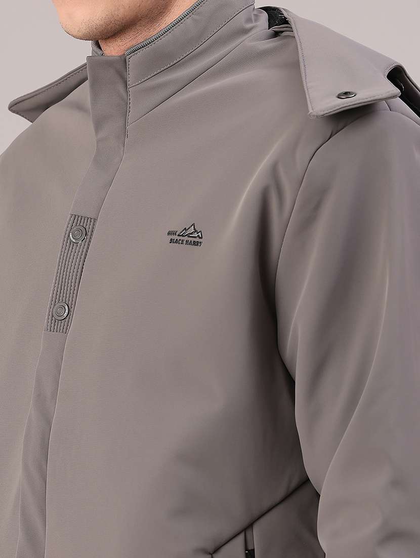 men solid long sleeve hooded quilted jacket - 22027886 -  Standard Image - 2