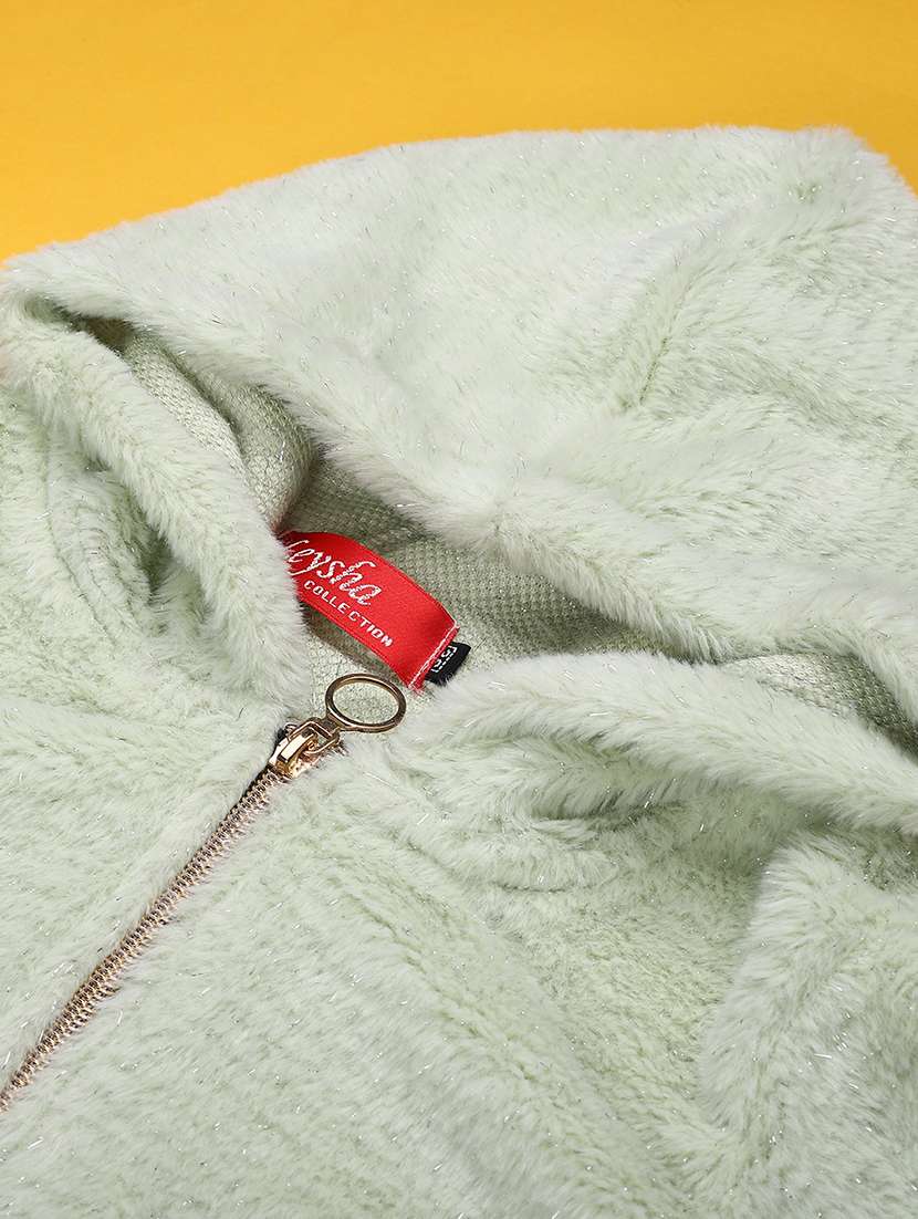 girls solid long sleeve hooded sweatshirt - 22027914 -  Standard Image - 2