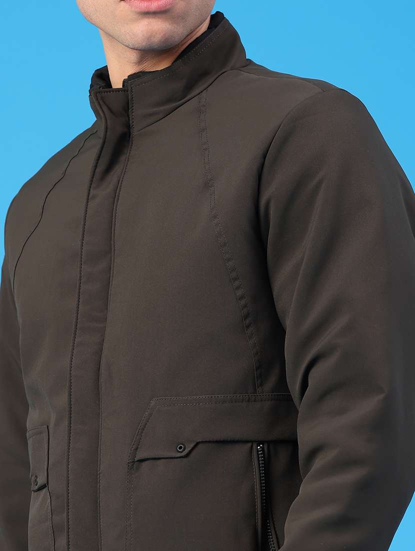 men solid long sleeve bomber jacket - 22027992 -  Standard Image - 2