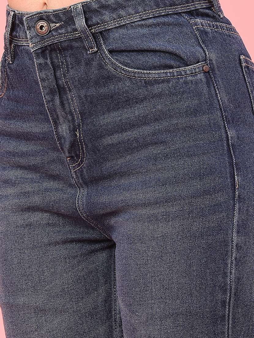 women solid mid rise bootcut jeans - 22028059 -  Standard Image - 2