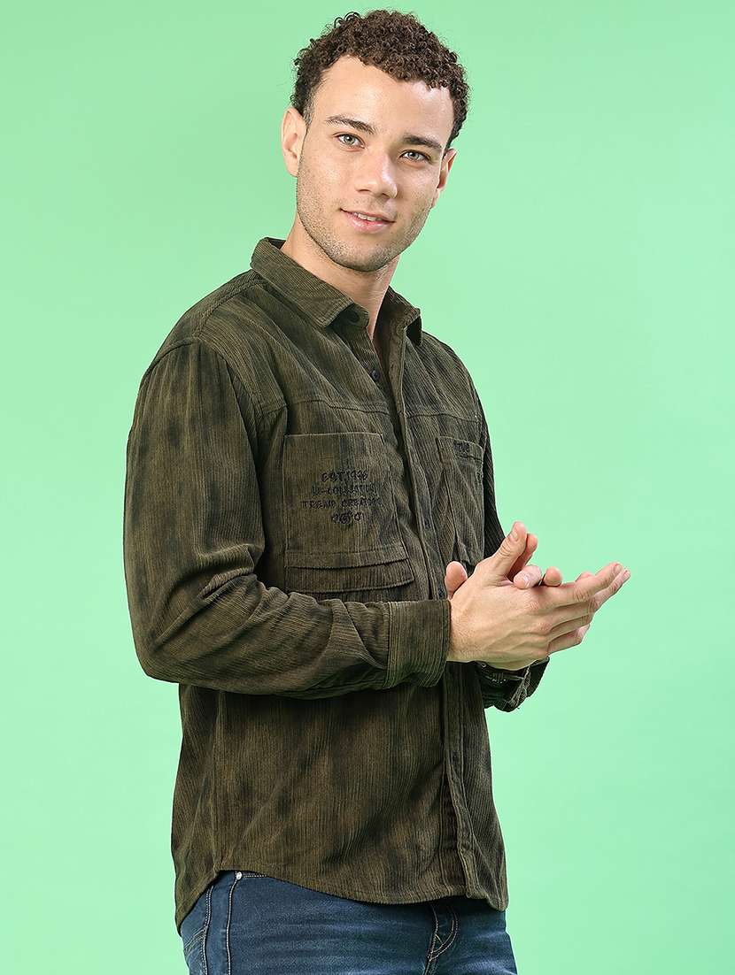 men printed long sleeve regular fit casual shirt - 22028200 -  Standard Image - 2