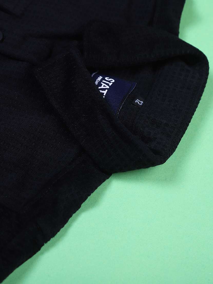 boys solid long sleeve casual shirt - 22028260 -  Standard Image - 2