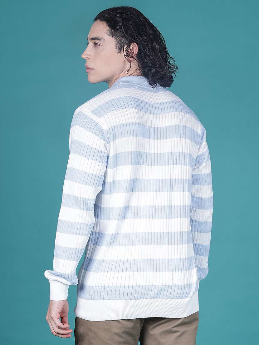men striped long sleeve regular fit pullover - 22028315 -  Standard Image - 2