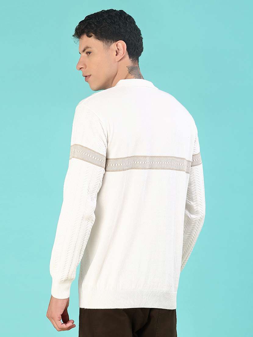 Men Self Design Long Sleeve Regular Fit Pullover - 22028316 -  Standard Image - 2