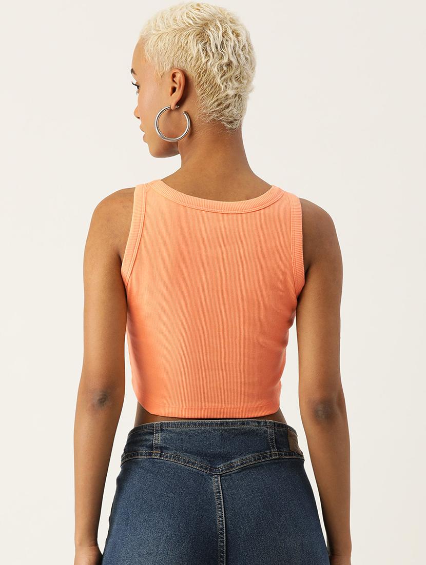 women solid sleeveless tank top - 22028384 - Standard Image - 2