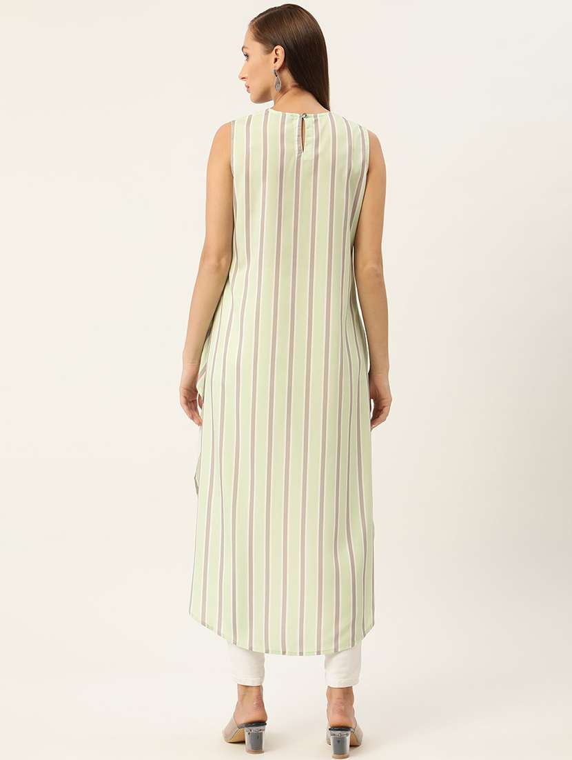 women striped sleeveless high low top - 22028398 -  Standard Image - 2