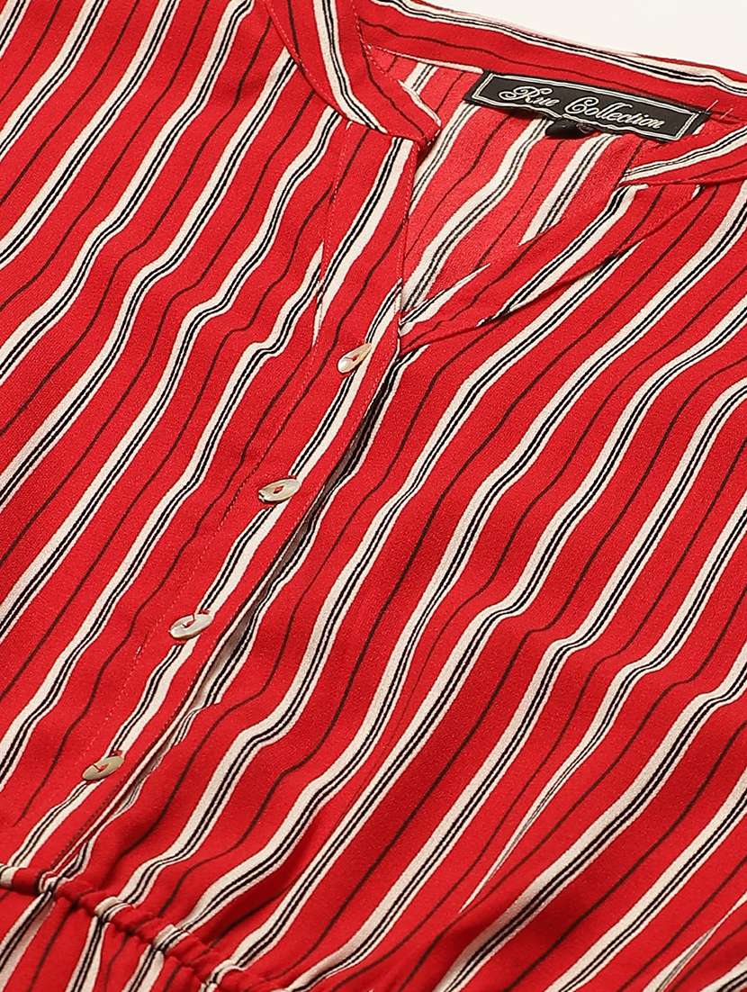 women striped short sleeve jumpsuit - 22028680 - Standard Image - 2