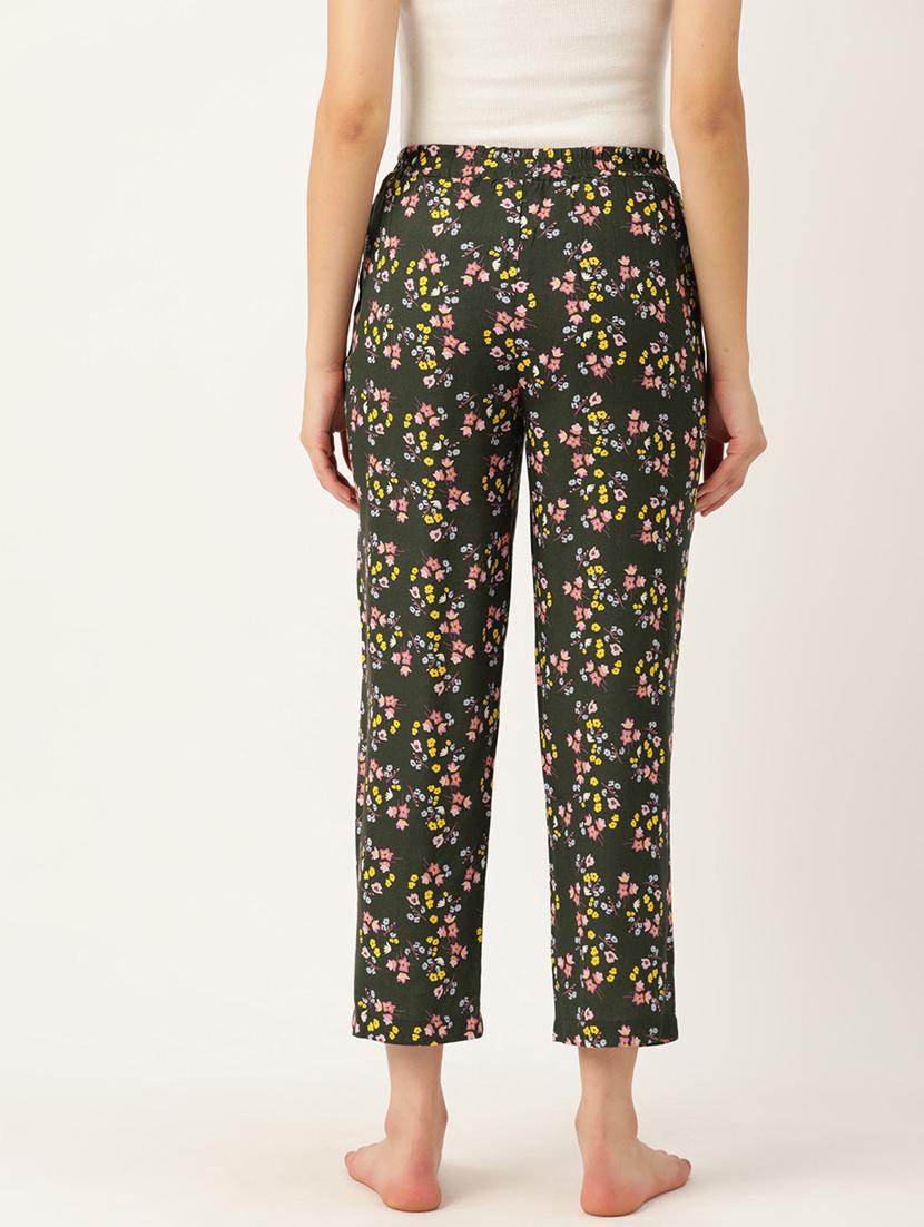 women printed mid rise lounge wear pajama - 22028799 - Standard Image - 2