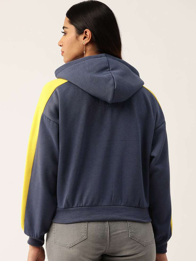 women tapered long sleeve hooded sweatshirt - 22028953 - Standard Image - 2