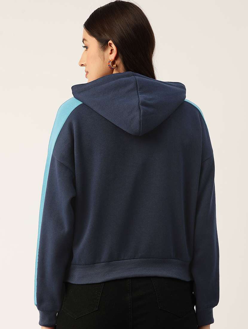 women tapered long sleeve hooded sweatshirt - 22028954 - Standard Image - 2