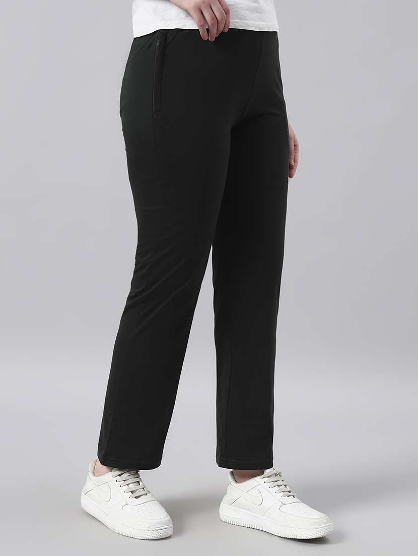 women solid mid rise regular fit track pant - 22029041 -  Standard Image - 2