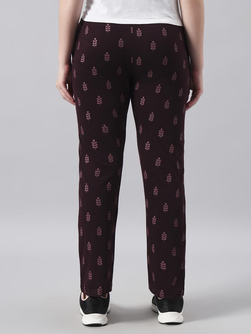 women printed mid rise regular fit track pant - 22029049 - Standard Image - 2