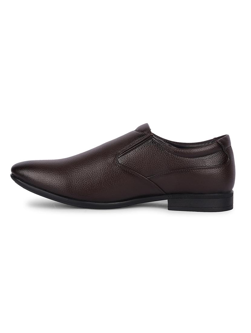 men solid slip on formal shoes - 22029095 - Standard Image - 2