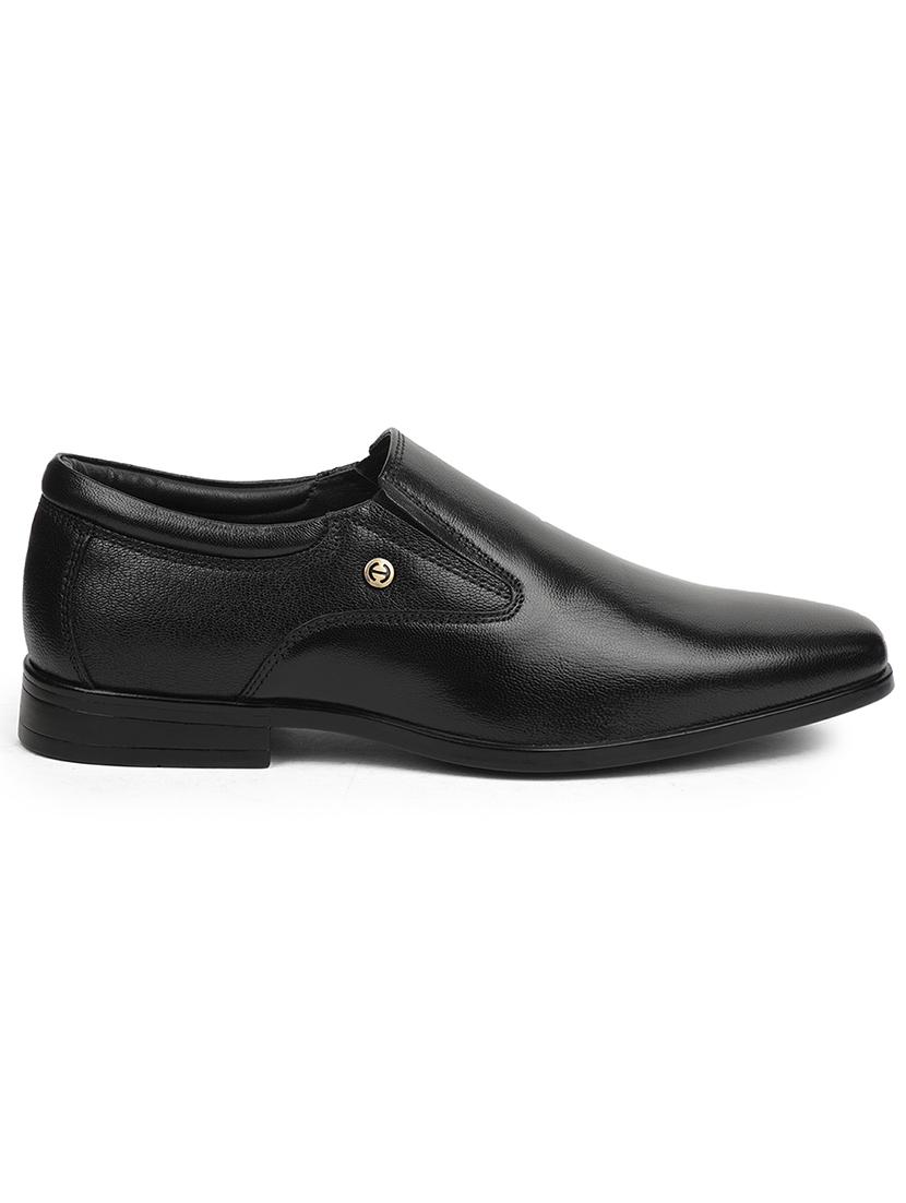 men solid slip on formal shoes - 22029100 - Standard Image - 2