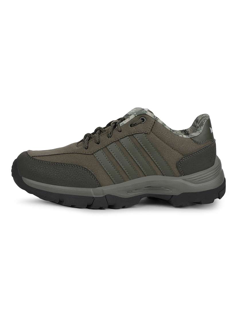 men olive lace up sport shoe - 22029132 -  Standard Image - 2