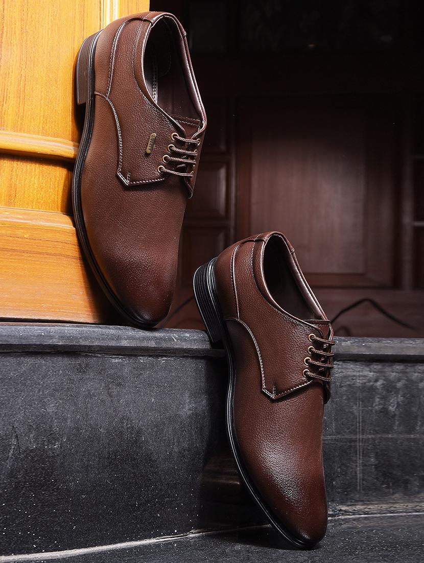 men brown lace-up derby - 22029193 - Zoom Image - 0