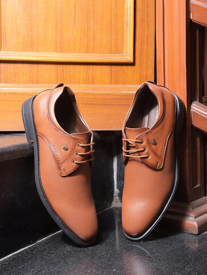 men tan lace-up derby - 22029195 - Zoom Image - 0
