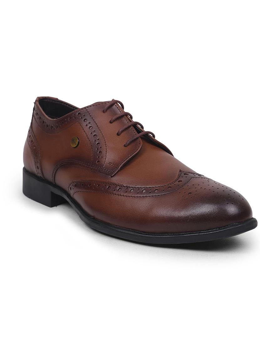 men tan lace-up brouge - 22029234 - Standard Image - 2