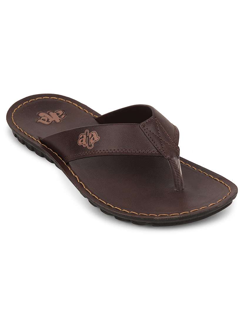men solid toe separator slipper