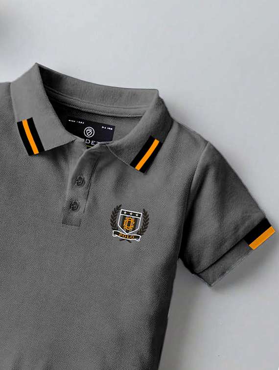 boys solid short sleeve polo t-shirt - 22029393 -  Standard Image - 2