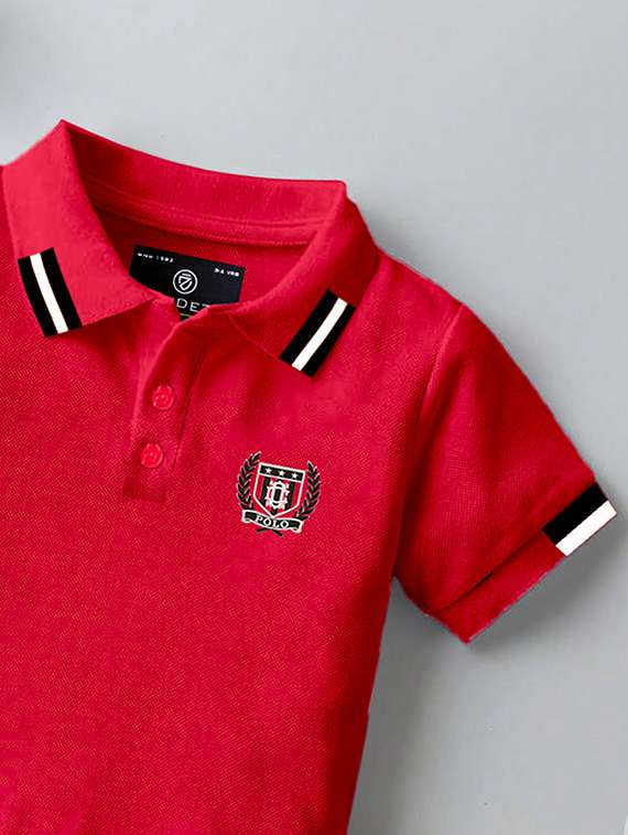 boys solid short sleeve polo t-shirt - 22029395 -  Standard Image - 2