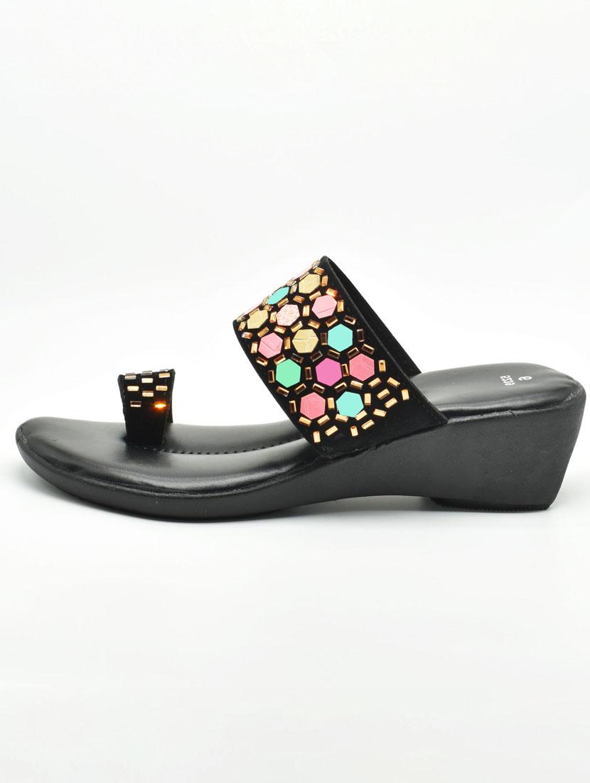 women embellished slip on platform wedge - 22029465 - Standard Image - 2
