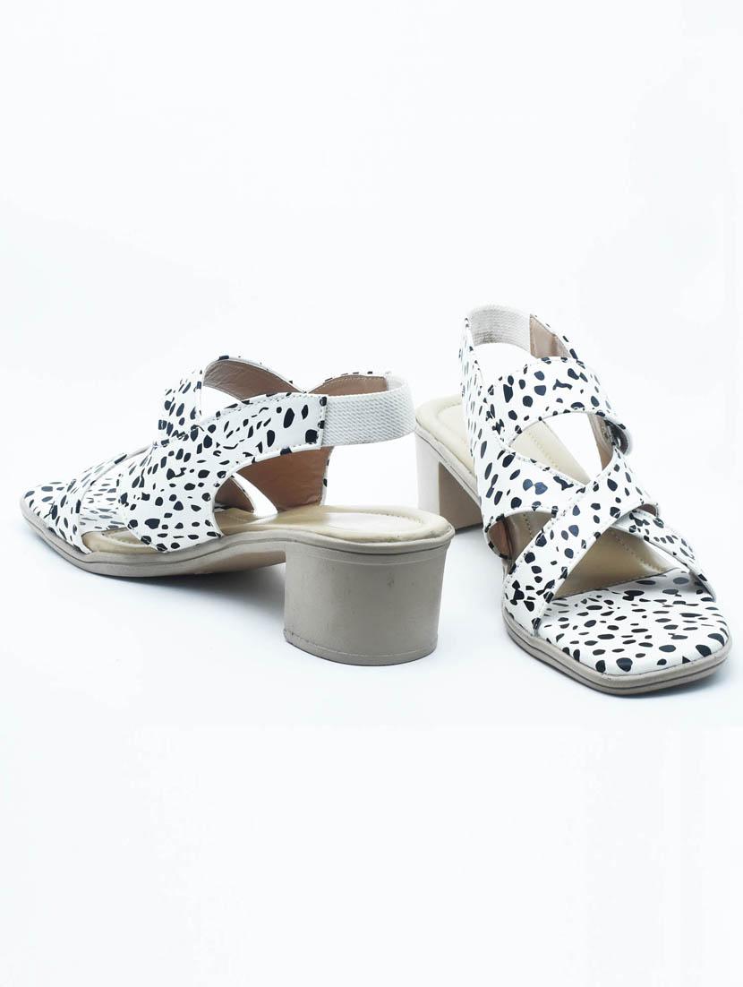 women polka doted back strap sandals - 22029475 - Standard Image - 2