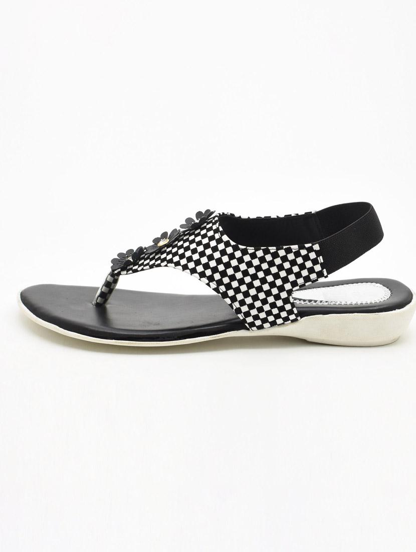 women checkered t-strap flats - 22029492 - Standard Image - 2