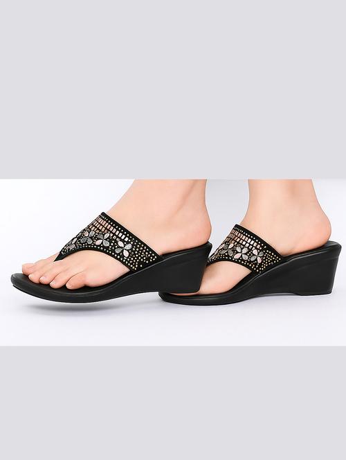 women embellished slip on wedges - 22029502 -  Standard Image - 0