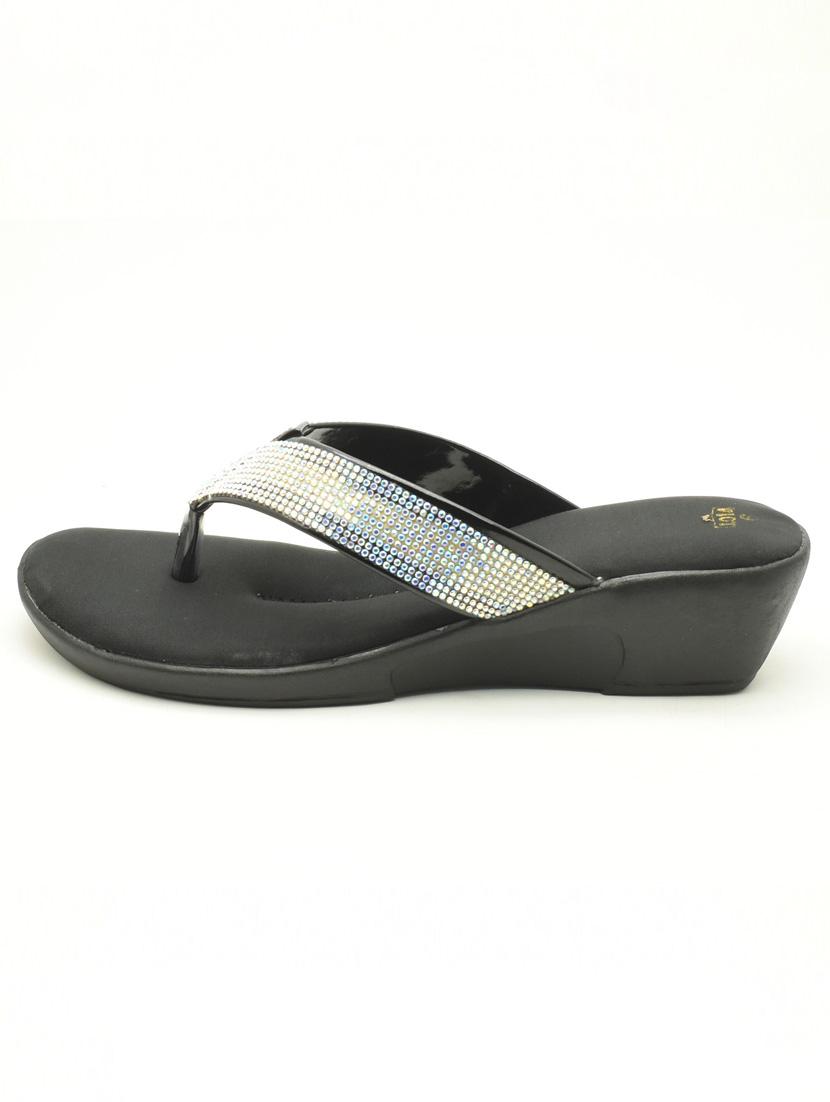women embellished slip on wedges - 22029507 - Standard Image - 2