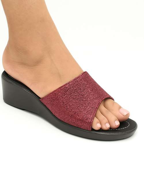women solid slip on platfom wedges - 22029513 - Standard Image - 0