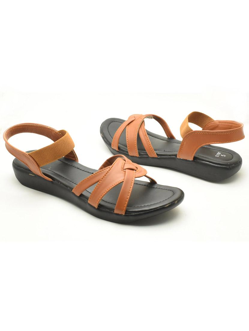 women solid back strap flats - 22029518 - Standard Image - 2