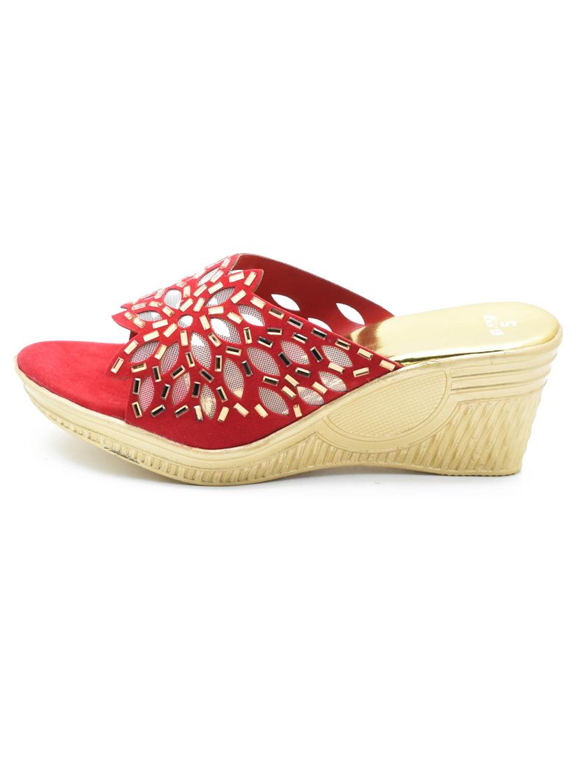 women embellished slip on wedges - 22029555 - Standard Image - 2
