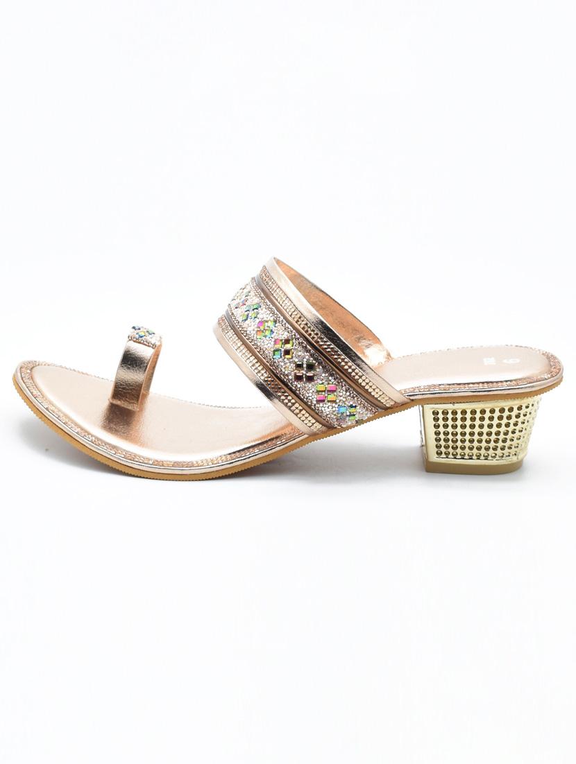women embellished one toe block heel sandal - 22029561 - Standard Image - 2