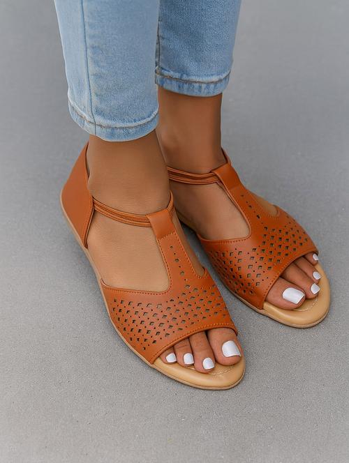 women solid back strap sandal - 22029569 - Standard Image - 0