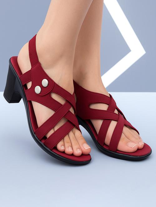 women solid back strap sandal - 22029572 -  Standard Image - 0