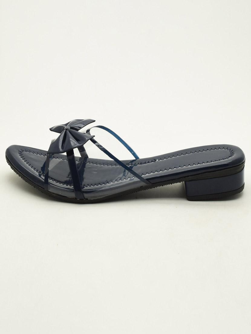 women solid slip on block heel sandal - 22029592 - Standard Image - 2