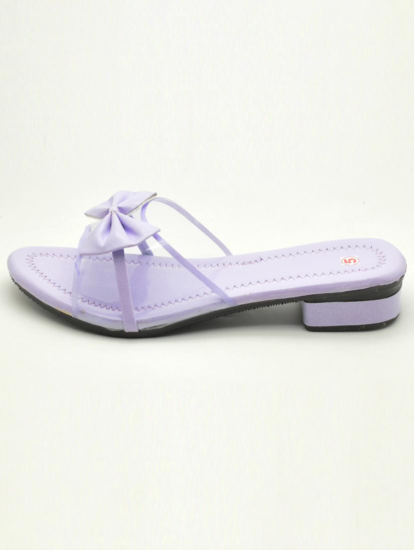women solid slip on block heel sandal - 22029596 - Standard Image - 2