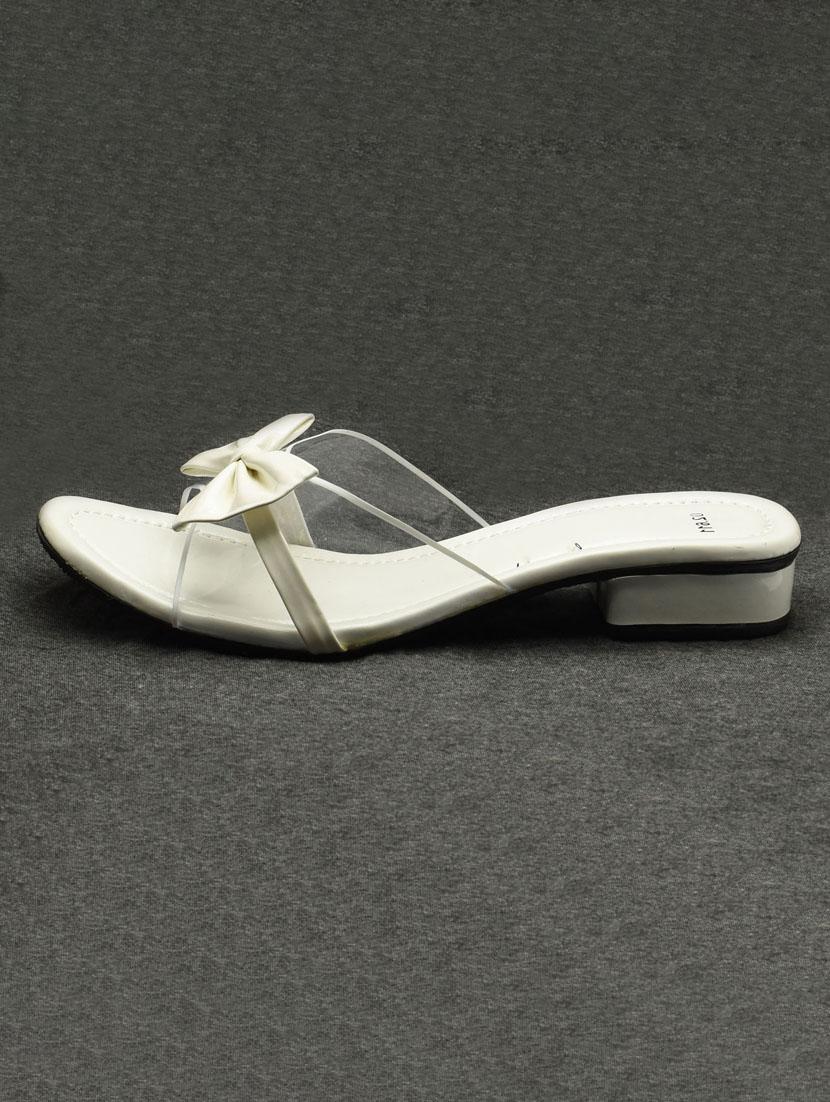 women solid slip on block heel sandal - 22029598 - Standard Image - 2