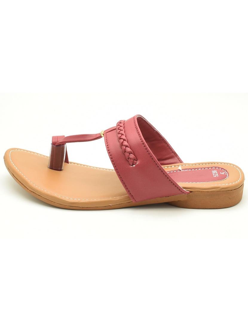 women red solid one toe sandal - 22029606 - Standard Image - 2