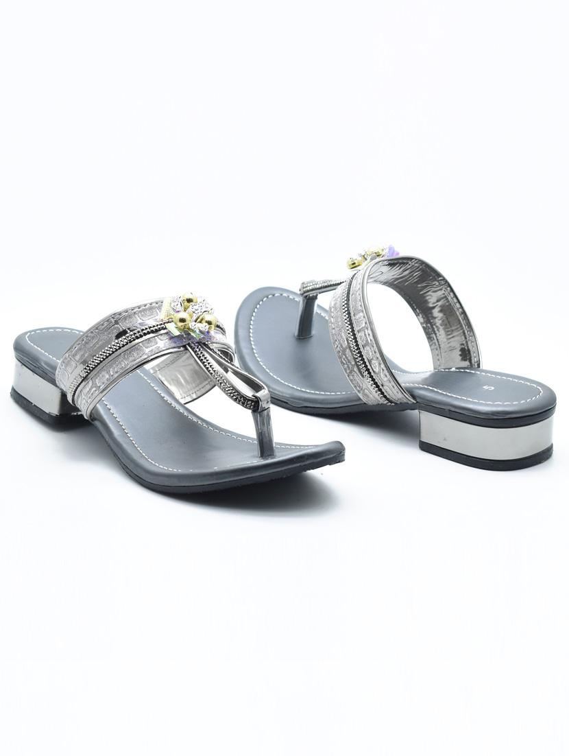 women solid toe separator block heel sandal - 22029613 - Standard Image - 2