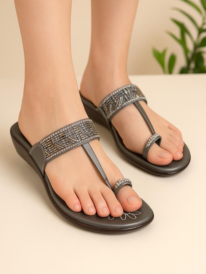 women embellished slip on one toe wedges - 22029624 -  Zoom Image - 0