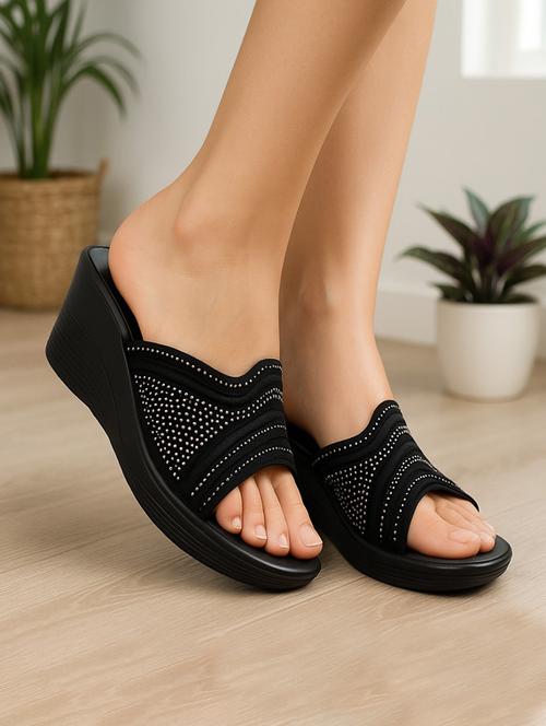women solid slip on wedges - 22029630 -  Standard Image - 0