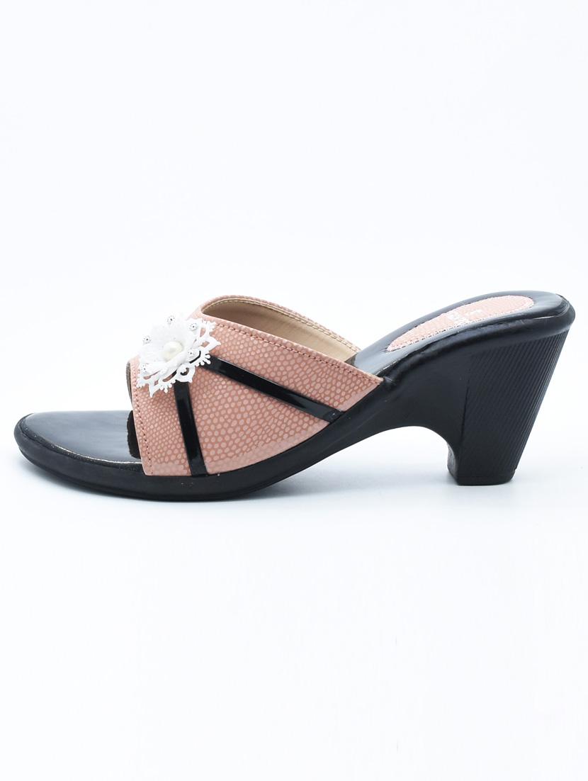 women solid slip on block heel sandal - 22029636 - Standard Image - 2