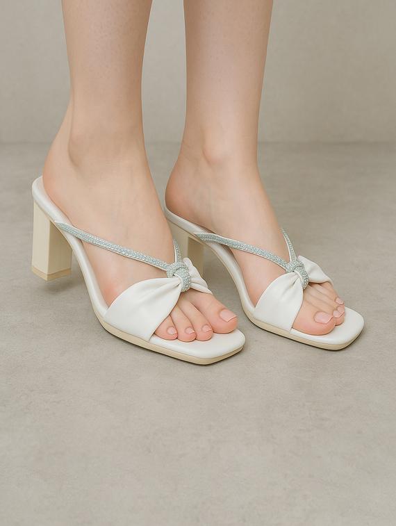 women solid slip on block heel sandal - 22029648 -  Zoom Image - 0