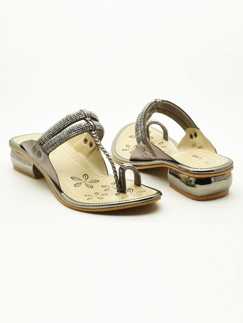 women emebllished slip on block heel sandal - 22029651 - Standard Image - 2