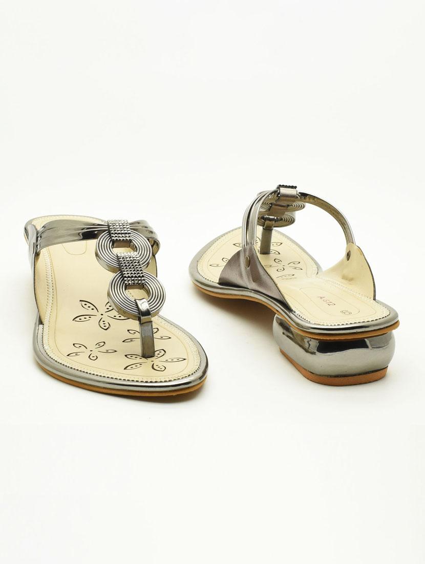 women solid slip on block heel sandal - 22029655 - Standard Image - 2
