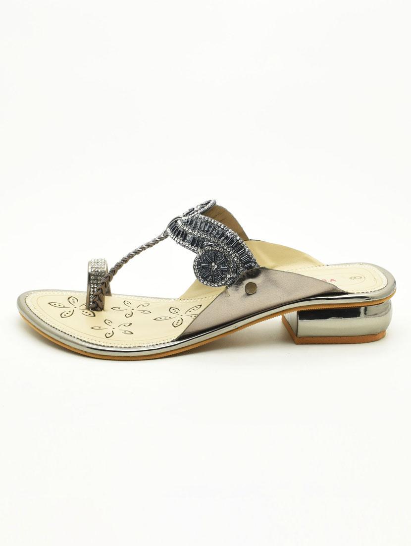 women embellished one toe block heel sandal - 22029656 - Standard Image - 2