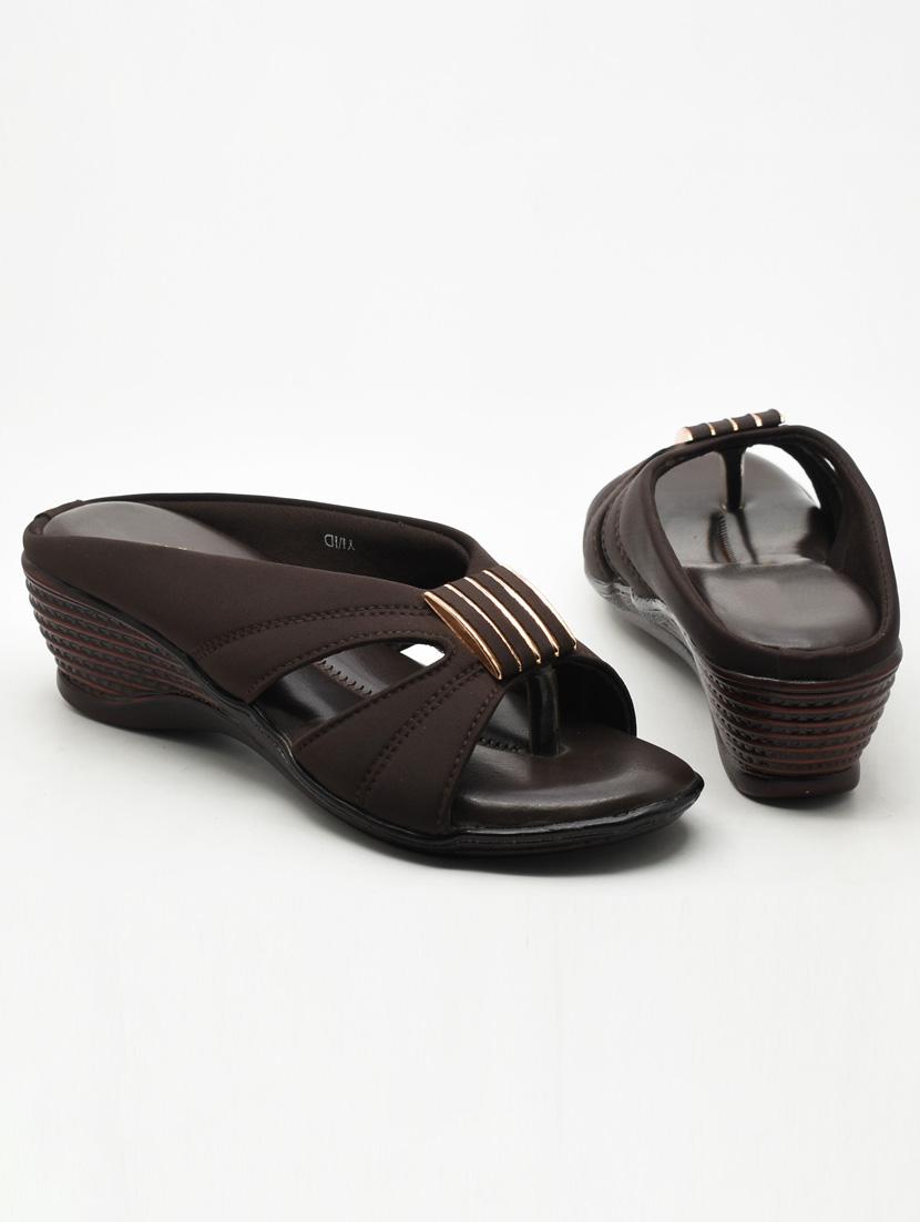women solid slip on wedges - 22029657 - Standard Image - 2
