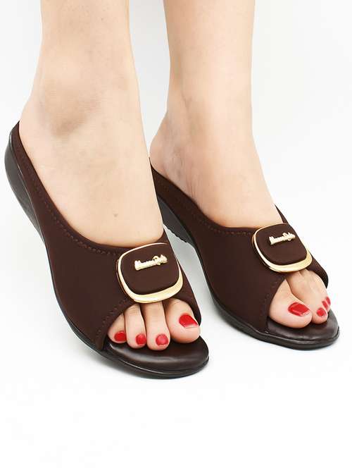 women solid slip on wedges - 22029663 -  Standard Image - 0